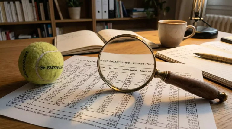 Loupe posée sur un tableau de cotes de tennis sur gazon